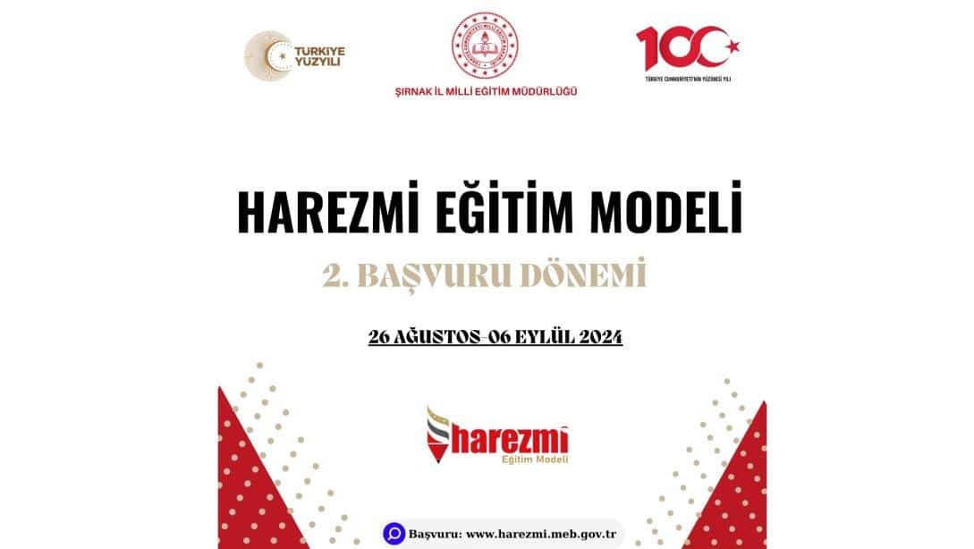 HAREZMİ EĞİTİM MODELİ 2. BAŞVURU DÖNEMİ BAŞLADI